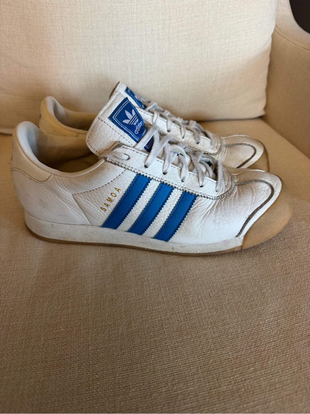 adidas White Leather Sneakers with Ortho lite insoles
